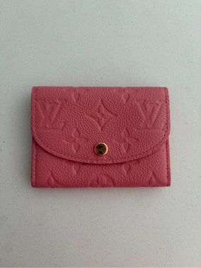 Louis Vuitton Pink coral Rosalie card holder